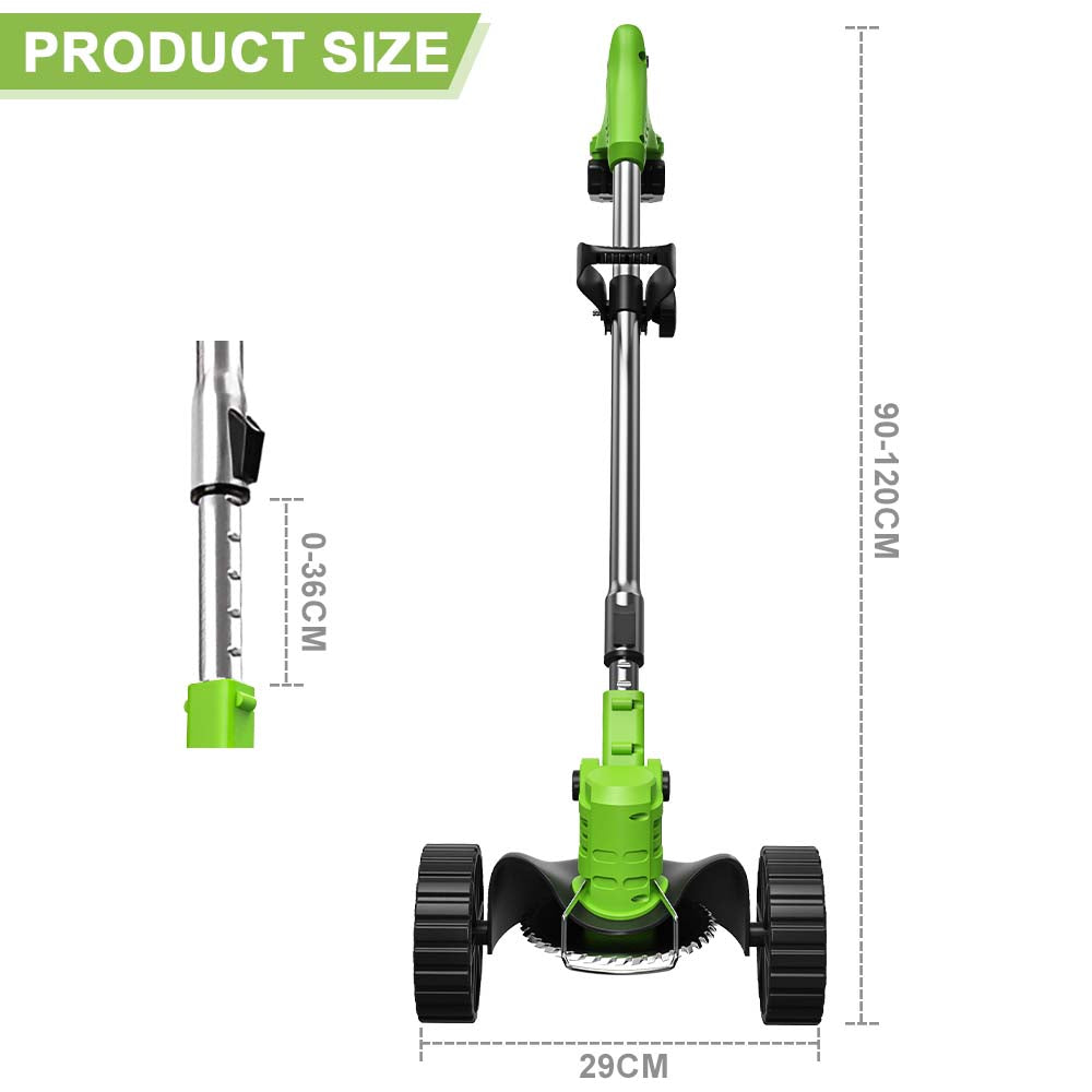 Cordless Garden Grass Strimmer Green Bundle