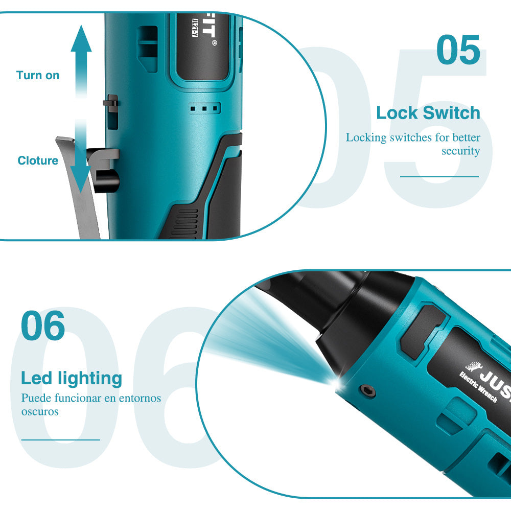 Upgraded 3/8'' Cordless Angle Wrench